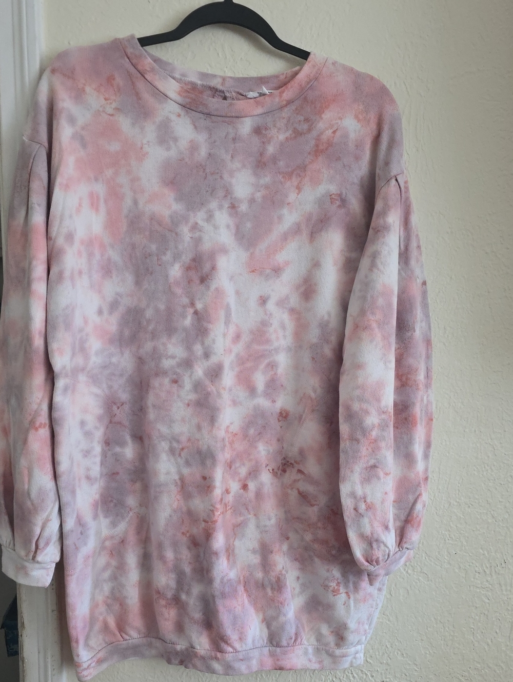 Tie-Dye Pink Crewneck Sweatshirt